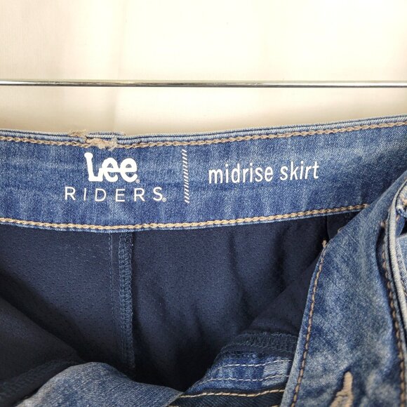 LEE Rider's Denim Mid-Rise Skirt - Size 14M - Picture 5 of 6